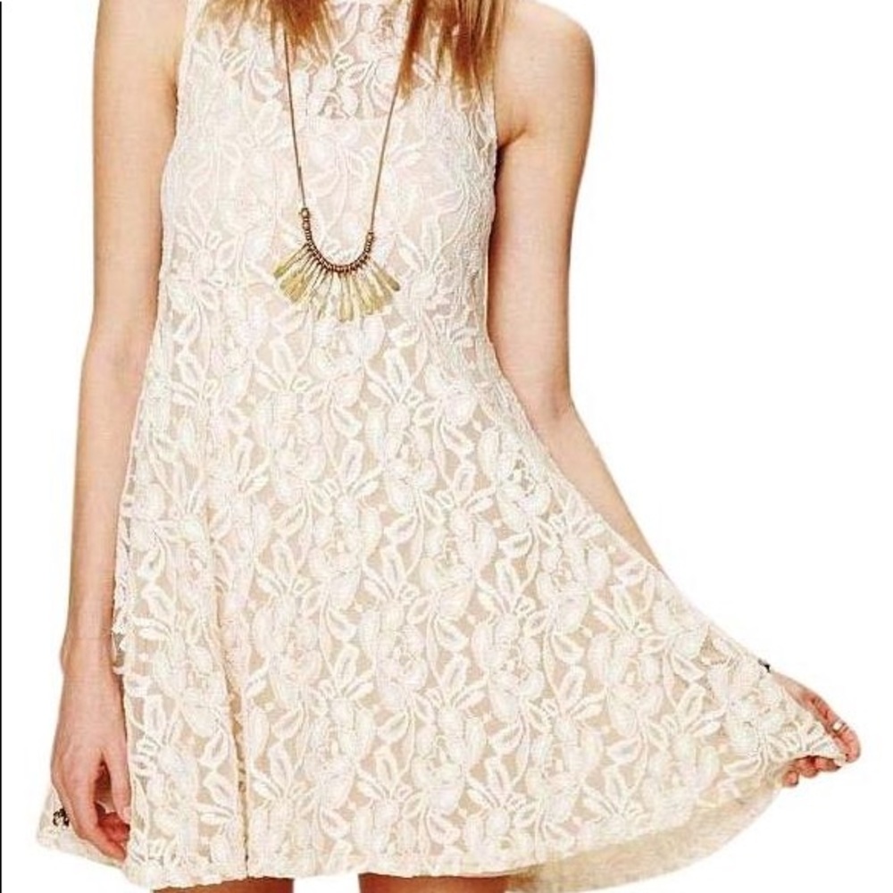 Ivory Free People Lace Dress